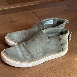 Toms Olive Green Suede Women's Slip On Sneakers
